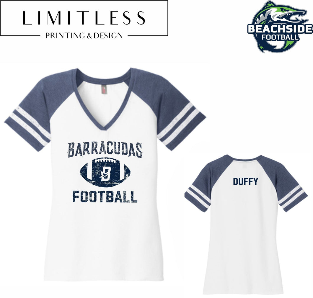Ladies Barracuda Football Ragland Tee - PRE ORDER